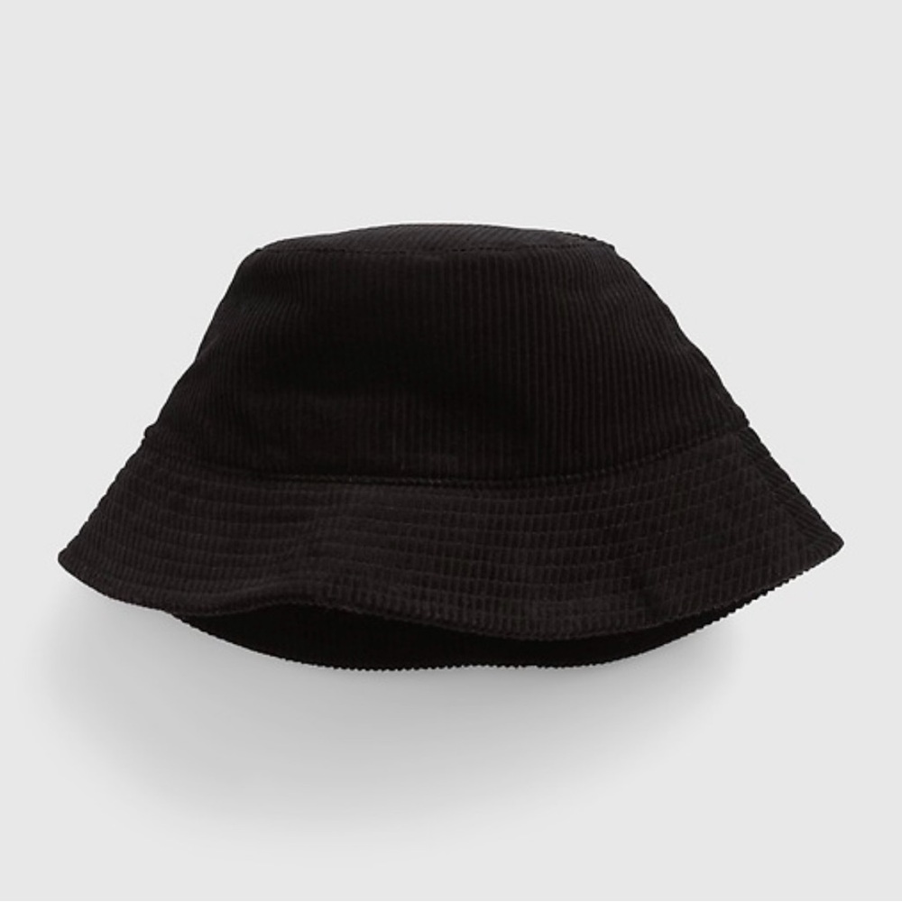 GAP Corduroy Bucket Hat M/L Cotton True Black NWT Cord